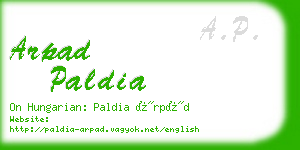 arpad paldia business card